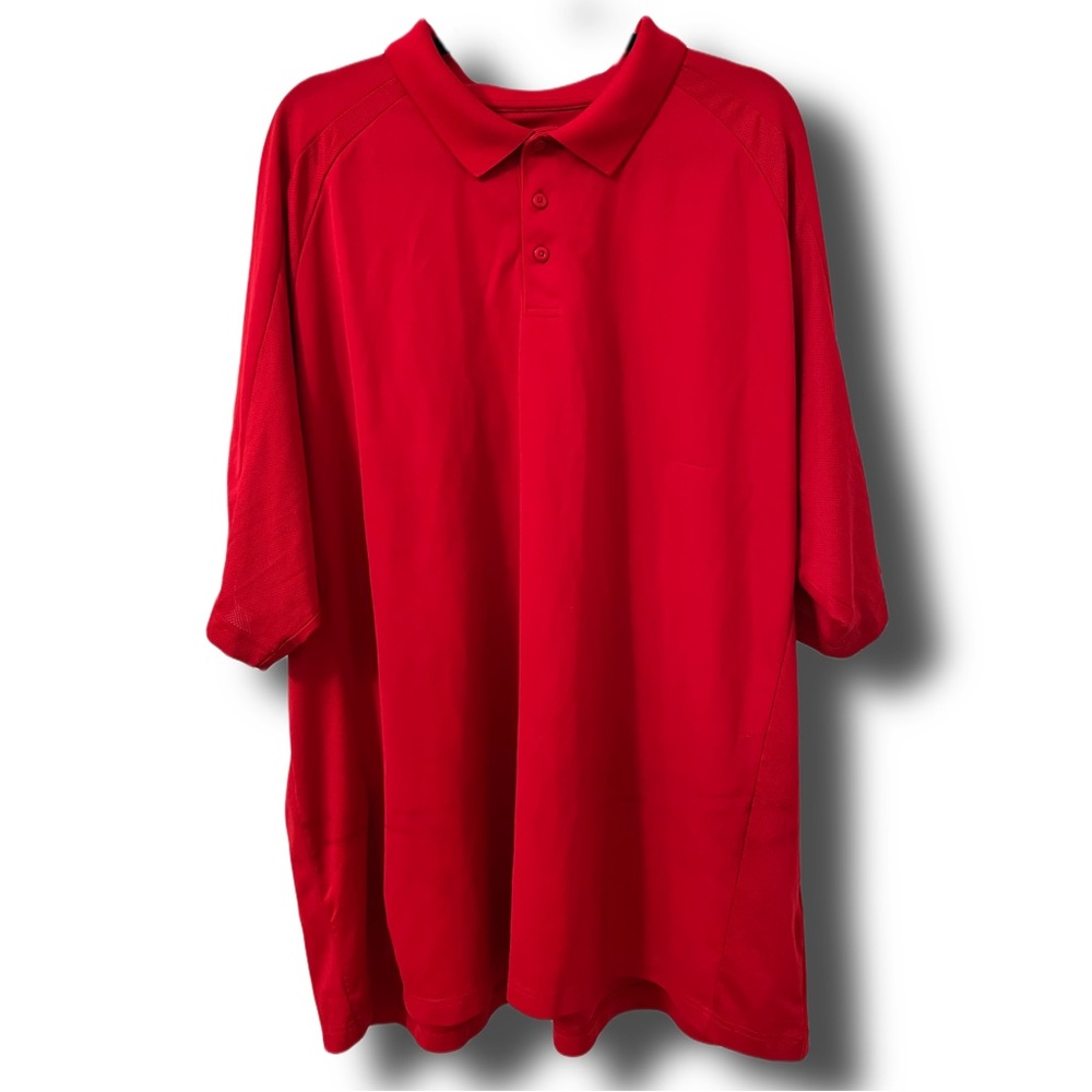 sporttek red polo